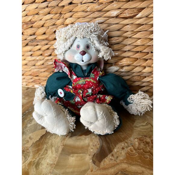 Porcelain faced Christmas Bunny - Picture 1 of 6